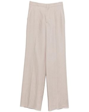 Tagliatore Linen Trousers - White