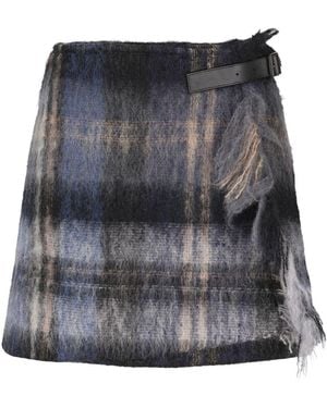 Loewe Wool Blend Mini Skirt - Grey