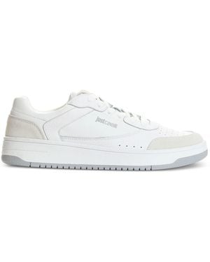 Just Cavalli Low-Top Perforated Clean Trainers - White