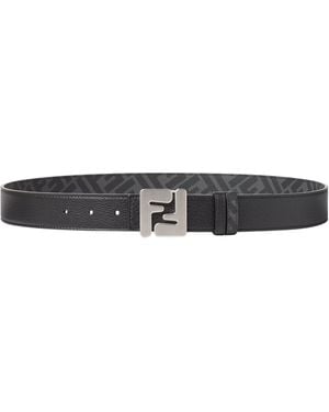 Fendi Squared Ff Belt - White