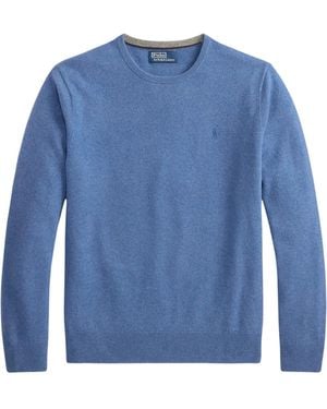 Polo Ralph Lauren Pony Embroidered V-Neck Jumper - Blue