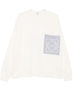 Loewe Pocket Cotton Blend Jumper - White