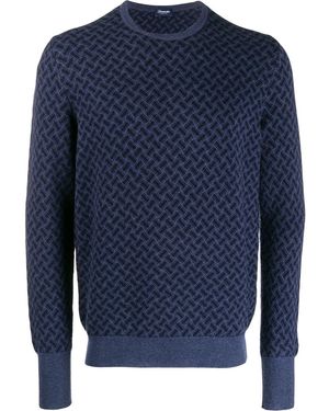 Drumohr Biscottino Crew Neck Jumper - Blue