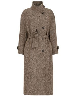 Brunello Cucinelli Wool Long Coat - Brown