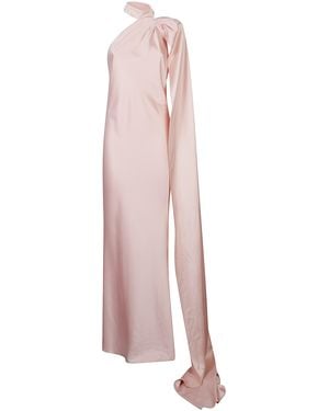 ACTUALEE Long Dress With Train - Pink