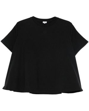 Loewe Anagram Cotton Trapeze T-Shirt - Black