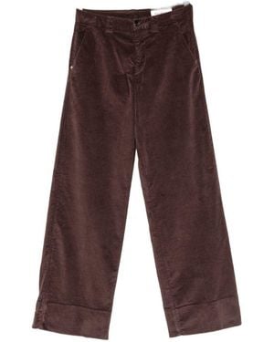 White Sand Cotton Trousers - Purple