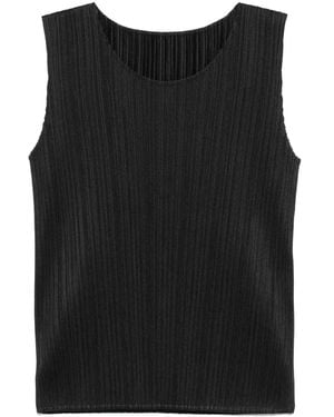 Pleats Please Issey Miyake Plissé Tank Top - Black