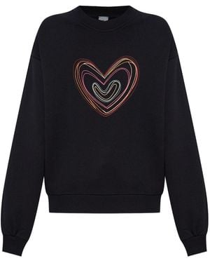 Paul Smith Swirl Heart Cotton Sweatshirt - Blue