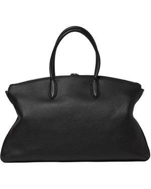 Borsalino Leather Tote Bag - Black