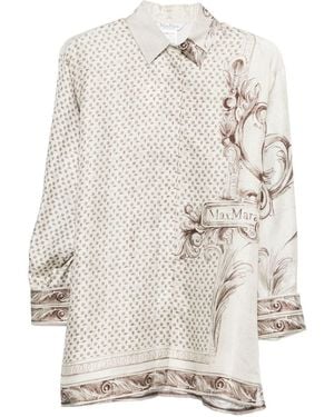 Max Mara Silk Blouson Jacket - White