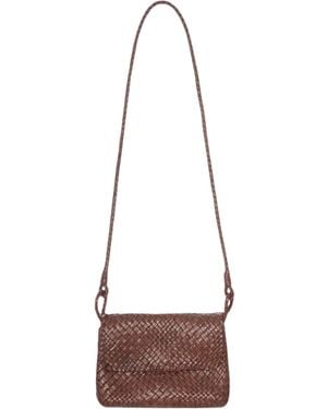 IBELIV Paris Woven Leather Cross Body Bag - White