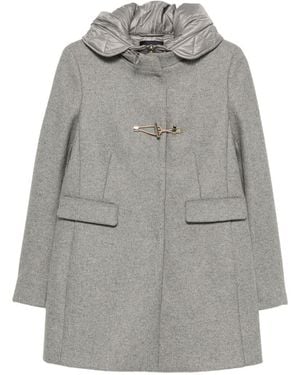 Fay Nylon Midi Parka Coat - Grey