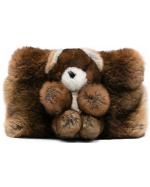 Anita Bilardi Bear Clutch - Brown