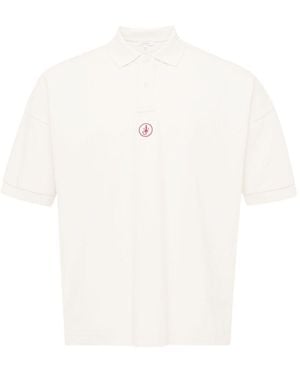 JW Anderson Short-Sleeve Polo Shirt With Logo - White