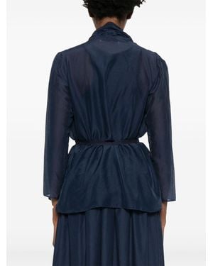Jucca Shirt With Ruffles - Blue