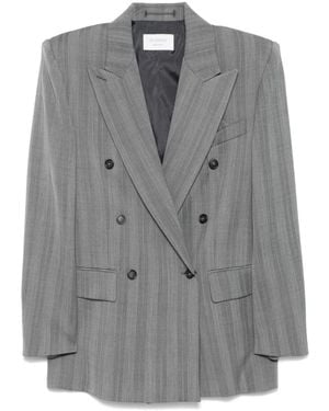 Sportmax Wool Double-Breasted Jacket - Grey