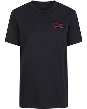TESSABIT PRIVATE LABEL Love From Lago Di Como T-Shirt - Black