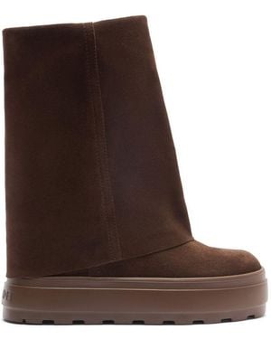 Casadei Double-Face Leather Boots - Brown