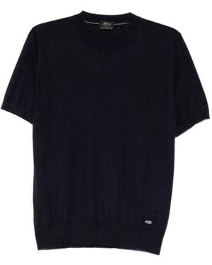 Brioni Cashmere And Silk Blend T-Shirt - Black