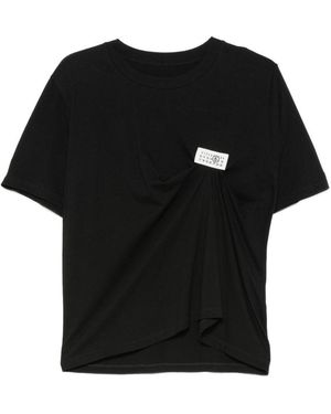 MM6 by Maison Margiela Cotton T-Shirt - Black