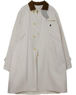 SACAI X CARHARTT WIP Trench Coat Con Logo - Grigio