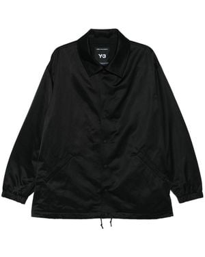 Y-3 Zipped Jacket With Press Stud Closure - Black