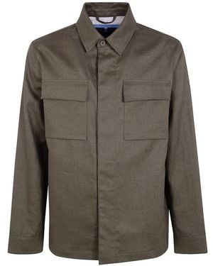 People Of Shibuya Linen Overshirt - Brown