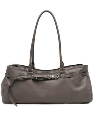 Marge Sherwood Grandma Soft Leather Tote Bag - Grey
