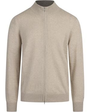 MC2 Saint Barth Grant Wool And Cashmere Cardigan - Brown