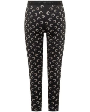 Marine Serre Moon Strass Leggings - Black