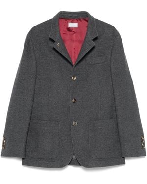 Brunello Cucinelli Cashmere Single-Breasted Jacket - Grey