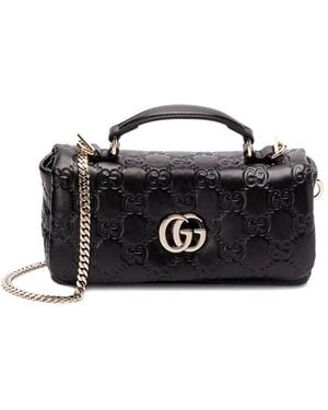 Gucci Gg Milano Ini Leather Handbag - Black