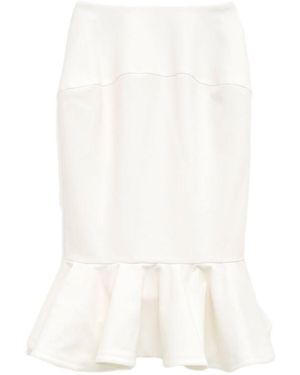 Jacquemus Gonna Midi Peplum - Bianco