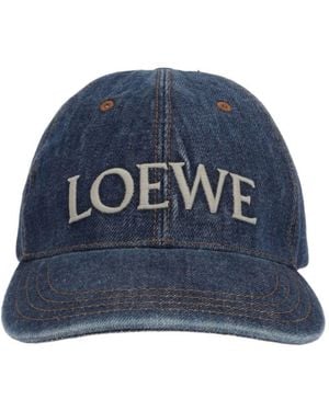 Loewe Denim Baseball Cap - Blue
