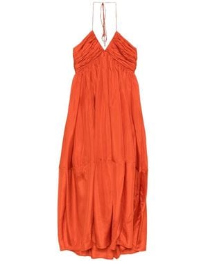 Zimmermann Mahon Silk Maxi Dress - Red