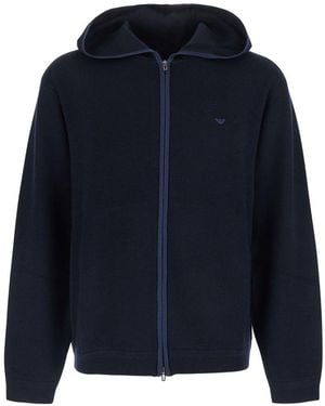 Emporio Armani Wool Cardigan - Blue