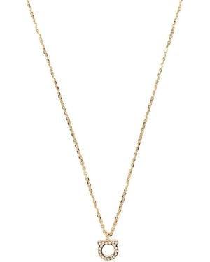 Ferragamo Gancini Crystal Necklace - Metallic