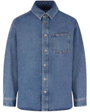 Loewe Anagram Denim Cotton Shirt - Blue