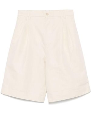 Filippa K Linen And Cotton Blend Shorts - Natural