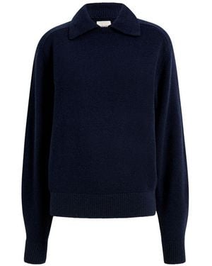 KHAITE Jackson Wool And Cashmere Jumper - Blue