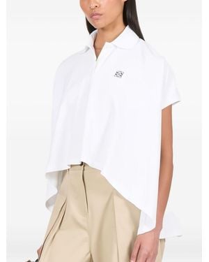 Loewe Anagram Cotton Polo Shirt - White