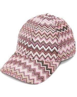 Missoni Cappellino Da Baseball Con Stampa Zig Zag - Rosa