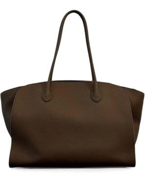 The Row Marlo 14 Leather Tote - Brown