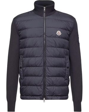 Moncler Padded Cardigan - Blue