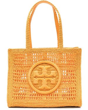 Tory Burch Ella Small Rafia Tote - Orange