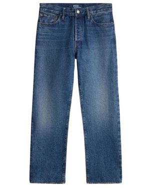 Polo Ralph Lauren Medium Vintage Wash Five-Pocket Straight-Leg Jeans - Blue