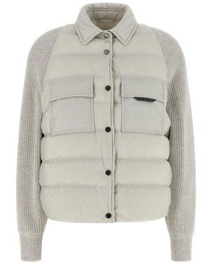 Brunello Cucinelli Short Padded Jacket - White