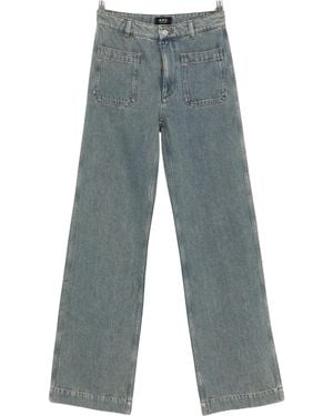 A.P.C. Victoria Jeans With Patch Pockets - Blue