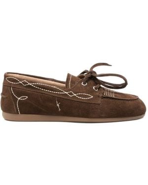 POSA Leather Boat Loafer - Brown